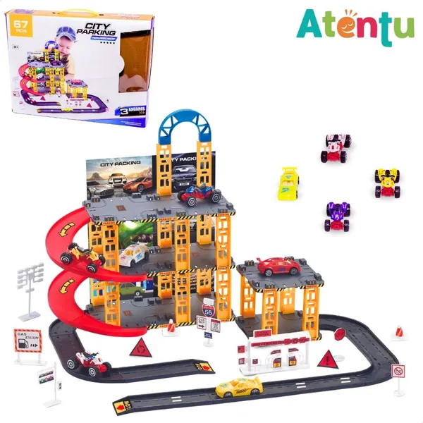 Pista de Carrinhos Bombeiros Brinquedo Infantil Corrida