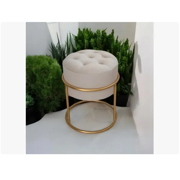 Puff Argola De ferro Banqueta de Sala Quarto Penteadeira Decoração Escolha Sua Cor