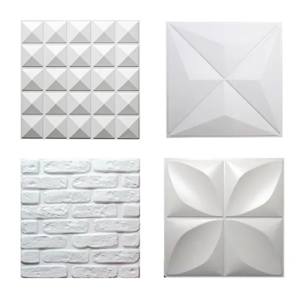 Placas 3D PVC 50x50 | Renove sua Parede com Estilo Fácil