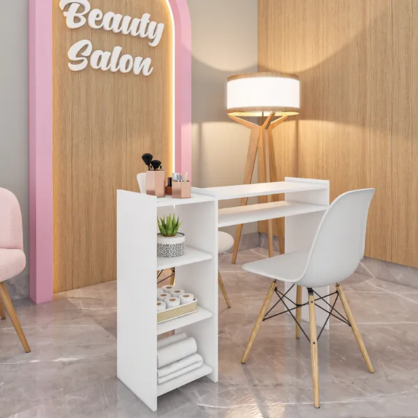 Mesa De Manicure Profissional Grande 110 Cm Aparador Unha Gel Pedicure Nail Designer