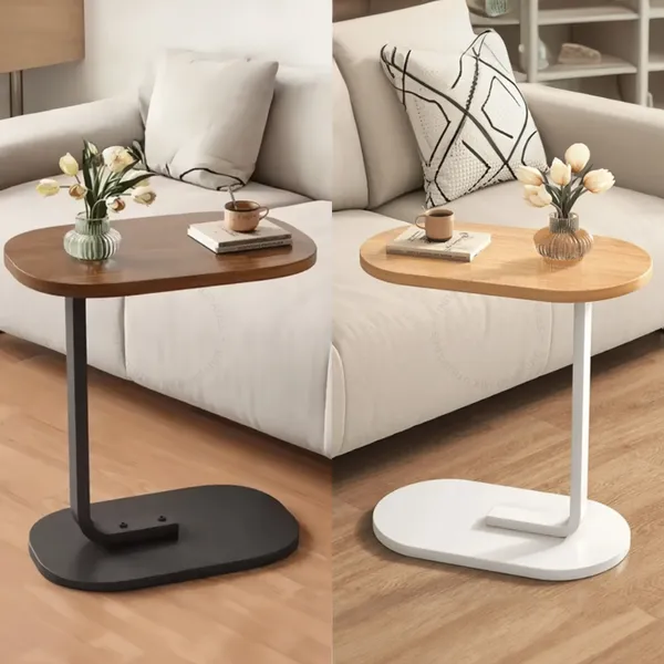 Mesa De Apoio Lateral Para Sofá Cama Notebook Portatil - Base de Ferro e MDF