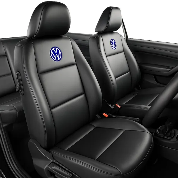 Capas Banco Carro 100% Couro Volkswagem Impermeável C/ Porta Revistas Premium Todos Carros Modelos