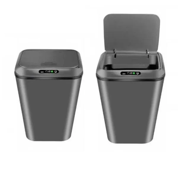Lixeira com Sensor Movimento  Automático Inteligente Recarregavel Toque Cesto Lixo Casa 16 Litros