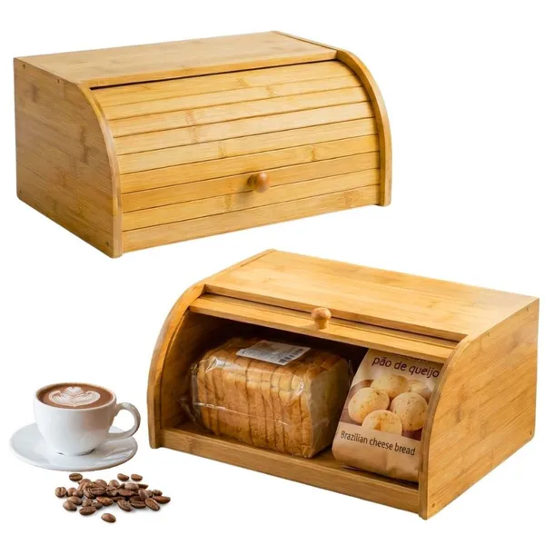 Porta Pão em Bambu Cozinha Armazenamento de Pães Ecoeden