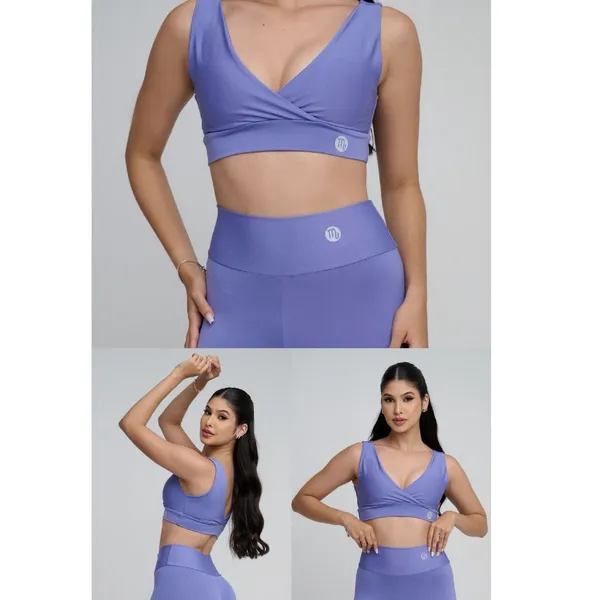 Conjunto Short Fitness Cintura alta e Top Academia Zero transparencia.