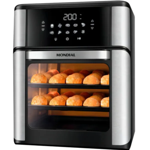 Fritadeira Air Fryer Forno Oven 12L Mondial AFON-12L-BI 2000W Sem Oléo