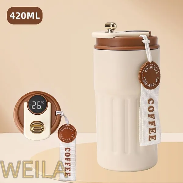 Copo Térmico Digital Com Sensor de Temperatura 420ml