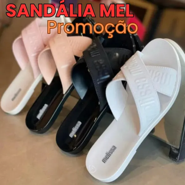 Mel Slide Feminina M Lover Rasteira Super Leve Macia Estilo Minimalista