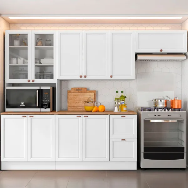 Cozinha Completa Olivia 4 Peças 10 Portas 2 Gavetas