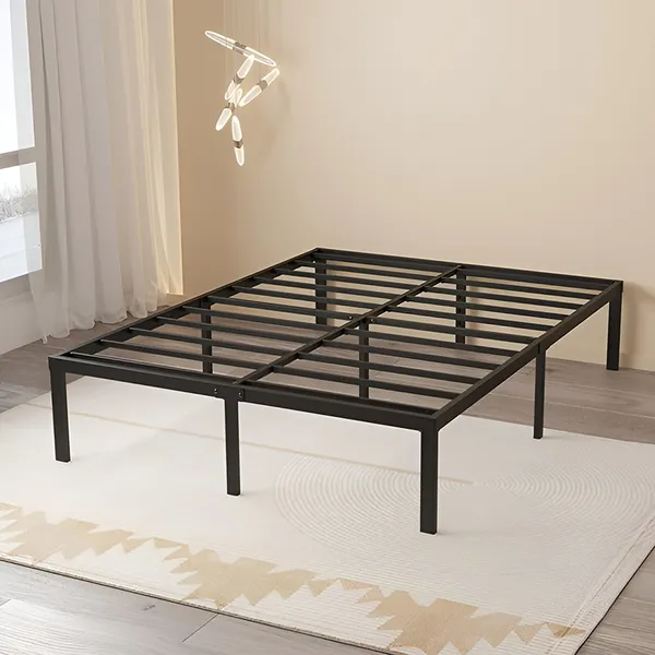 Estrado De Metal Para Cama De Casal /Cama de Solteiro, Fácil De Instalar e Dobrável Com Suportes De Ripas De Aço