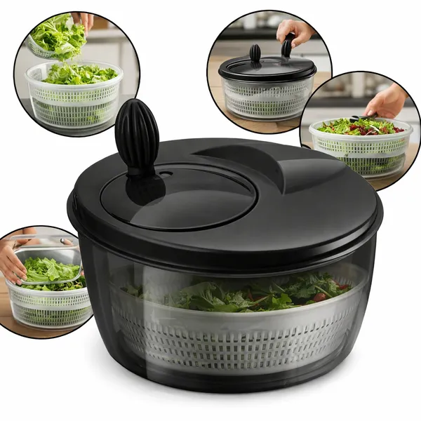 Centrífuga de salada, secador verduras manual 4L