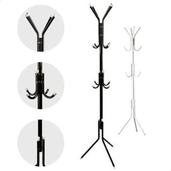 Mancebo Cabideiro Chão Roupas 12 Ganchos Organizador Casaco Chapéu
