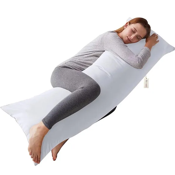 Xuxão Travesseiro de Corpo Antialérgico + Fronha Lavável Com Zíper - Refil + Capa