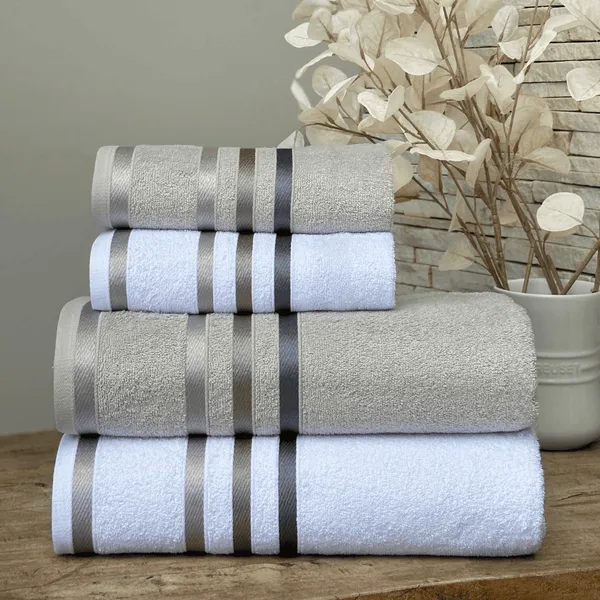 Kit Toalhas Paris Banhão 4 Peças 450g/m² 100% Algodão