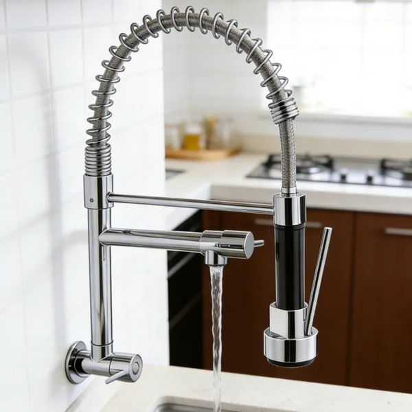 Torneira Cozinha Gourmet Monocomando com spray extensor, bancada ou parede