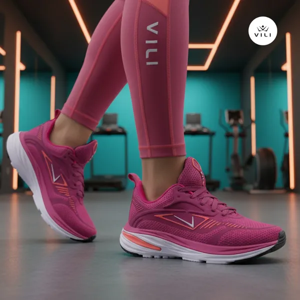 Tênis Feminino Vili Fusion Esportivo Masculino Caminhada 232G Rosa Neon