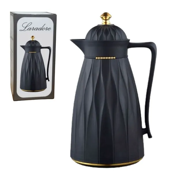 Garrafa Térmica de Café Laradore Chic - Preta e Dourada 1L