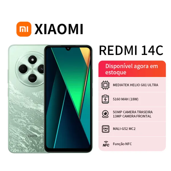 Xiaomi Redmi 14C Dual SIM Dual Standby Smartphone/4/128G/8/256G Global Smart