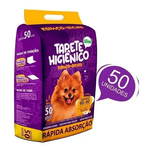 Tapete Higiênico Espaço de Bicho 50 unidades