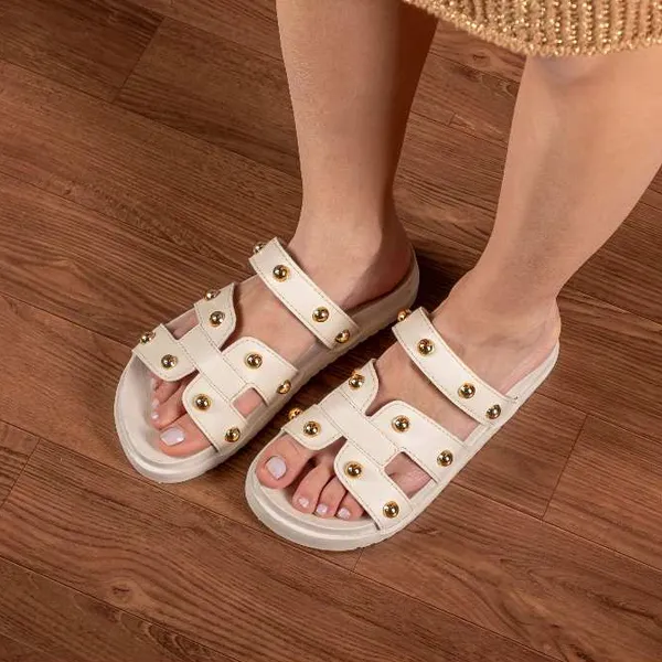 Sandália Feminina Papete Birken Luxo Rasteira feminina
