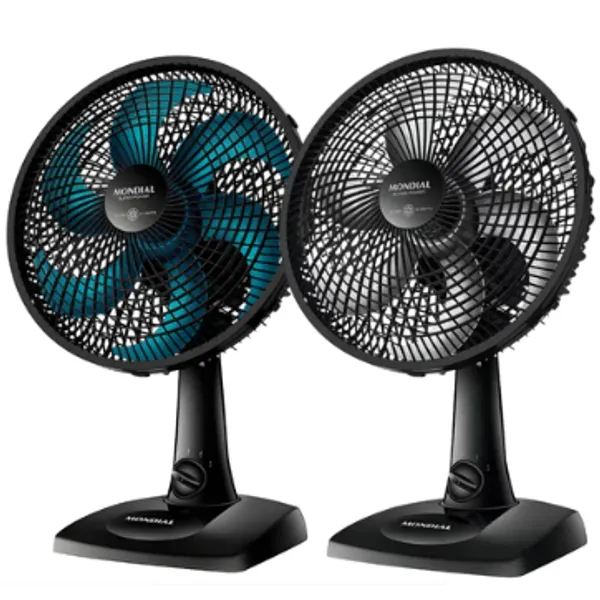 Ventilador de Mesa e Parede Turbo Mondial VSP-30 Oscilante 30cm Super Power 3 Velocidades Preto Azul
