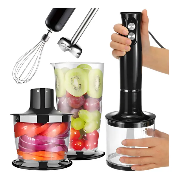 Mixer Vertical Turbo 4 em1 Moedor Processador Alimentos Inox