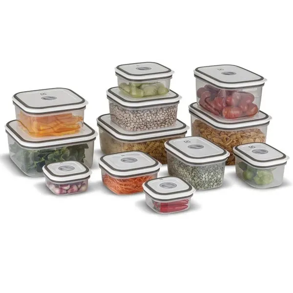 Kit 12 Potes Herméticos Electrolux | Vedação 100% | BPA Free | Organizadores Cozinha + Tampas Transparentes