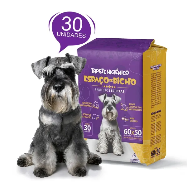 Tapete Higiênico Espaço De Bicho Para Cães 50x60cm 30 Unidades - Envio Imediato