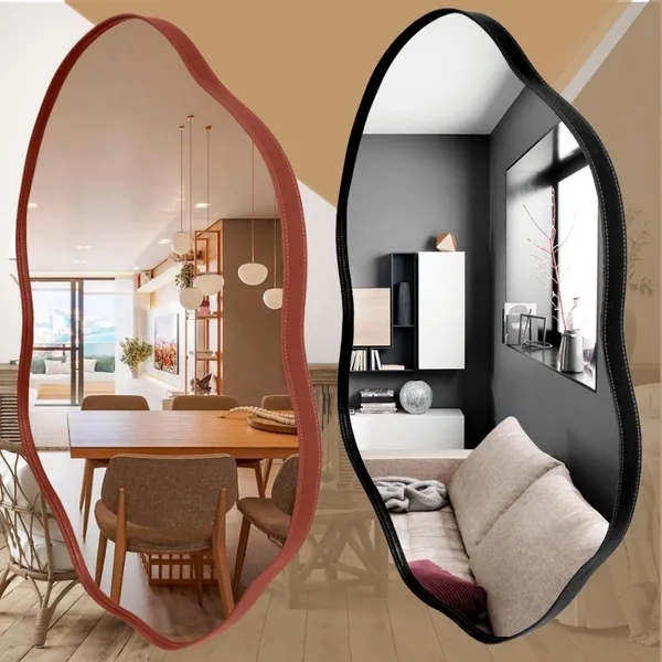 Espelho We Mirror Orgânico 70x50 Decorativo de Parede C/ Suporte Envio Imediato