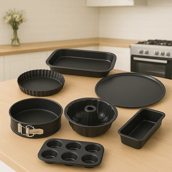Conjunto Multi Formas 3/5/7 Peças – Antiaderente Para Assar Bolos, Pães, Tortas e Pizzas