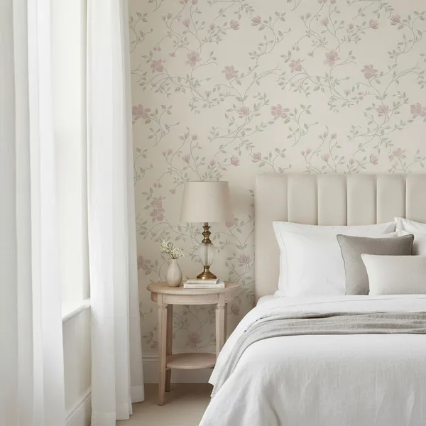 Papel de Parede Adesivo Floral Flores Delicada