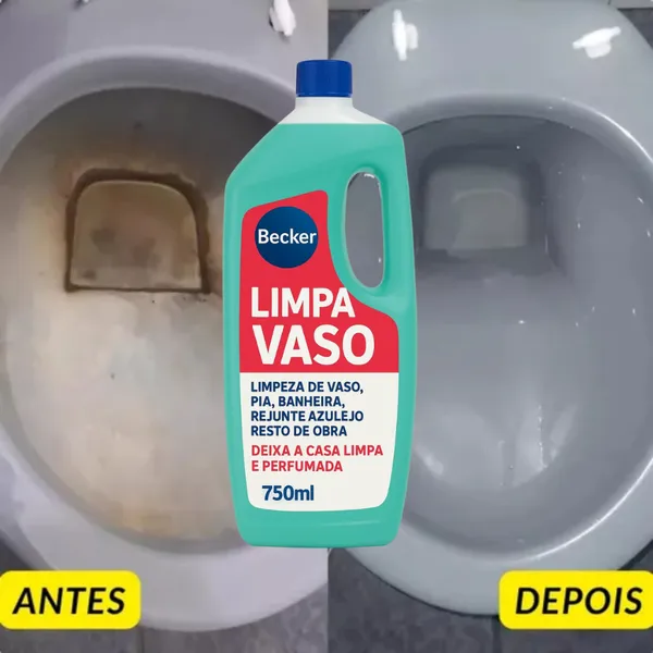 Limpa Vaso Becker 750ml Acaba com as Manchas Difíceis e Limpeza Profunda