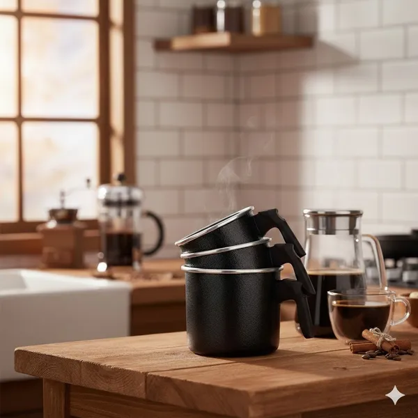 Jogo de 3 Caneco Leiteira Fervedor Canecão em Alumínio Craqueado