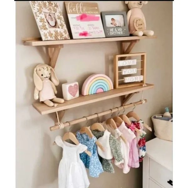 Kit Prateleira Organizadora com Cabideiro