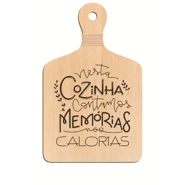 Placa Decorativa em MDF Adesivada - Nesta Cozinha Contamos Memórias não Calorias