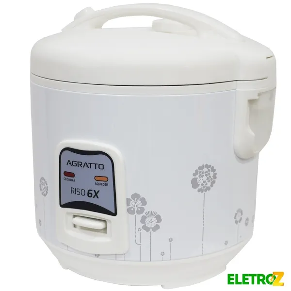 Panela De Arroz Elétrica Riso PA6X Branco Agratto 127v/ 220v