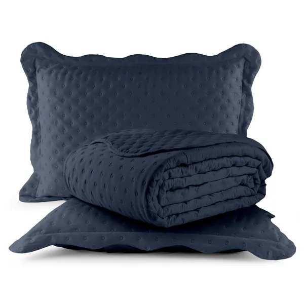 Kit Cobreleito Colcha Queen 240x260 Micropercal - 200 Fios Toque Macio Com 02 Porta Travesseiros Com Abas