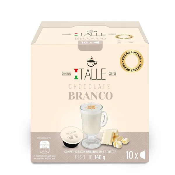 Capsula Dolce Gusto Chocolate Branco Cafe Italle 10 Capsulas