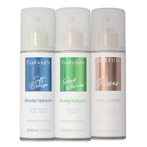 Kit 3 Body Splash Good Graces Soft Breeze Roses 200ml Barbours
