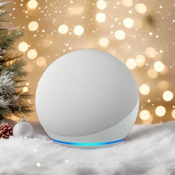 Caixa de som ,modelo Alaxe Echo Dot 5 Pro Max com comando de voz através app da Amazon e bluetooth-Cores Disponíveis