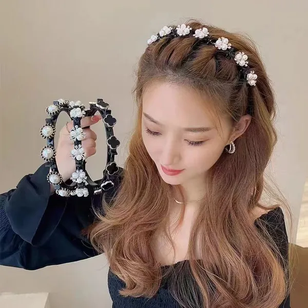 Novo Grampo De Cabelo Trançado Bandana Franja Estilo Acessório Preguiçoso