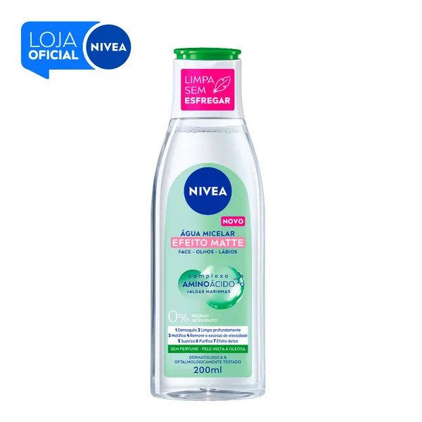 NIVEA Água Micelar Facial MicellAir Efeito Matte 200ml