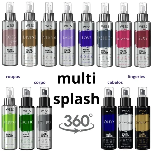 Wess Multi Splash Deo Colônia Multifuncional - 140ml