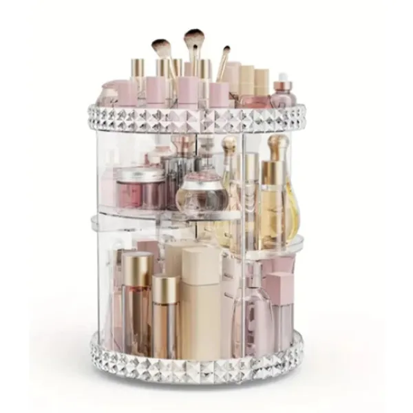 Organizador De Cosmético Maquiagem Acrílico Giratório 360º Presentes Barato Qualidade