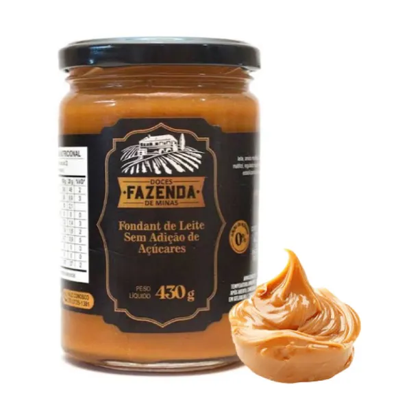 Doce De Leite  Diet ZERO ADIÇÃO DE AÇÚCAR Fazenda De Minas 430g