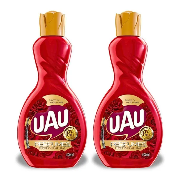 Kit 2un Limpador Perfumado 500ml Uau Flores Vermelhas