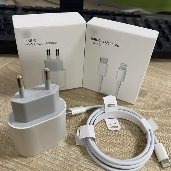Kit Carregador (Cabo e Fonte) Tipo C para iPhone XR, 11, 12, 13, 14 - Lacrado