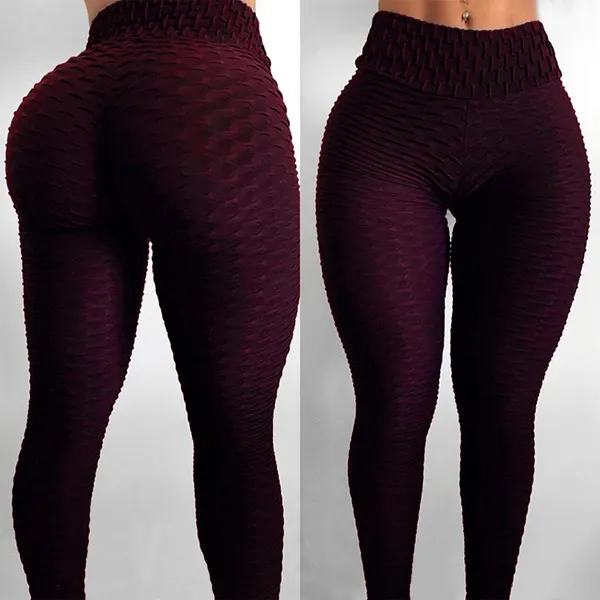 Calça Legging em Suplex Bolha e Liso com Cós Alto Empina Bumbum Fitness - Suplex Cintura Alta Bombey