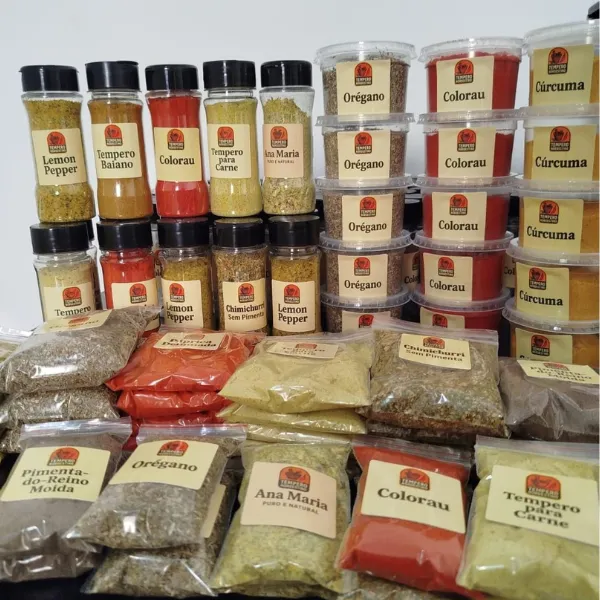 Kit com 20 Temperos e Condimentos Naturais em Sachês