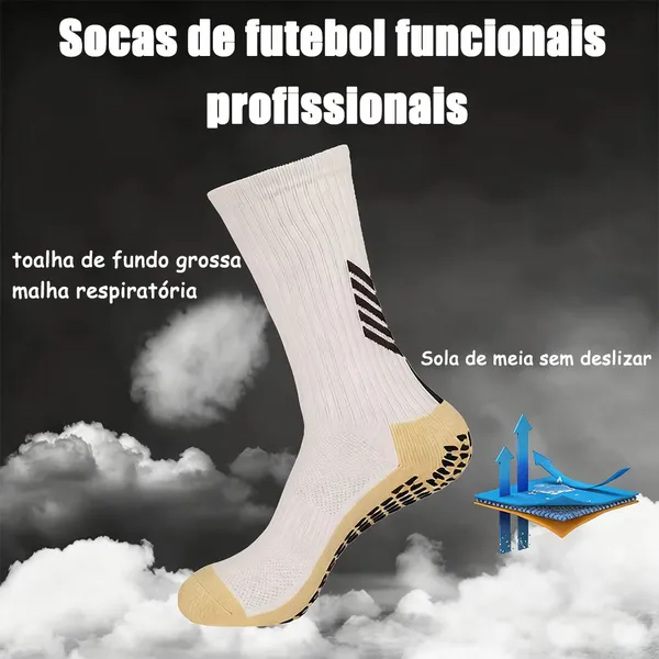 Meias Esportivas Antiderrapantes Unissex